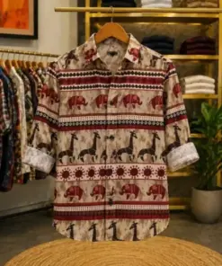 Men’s Trendy Animal Print Shirt – Premium Casual Statement Shirt