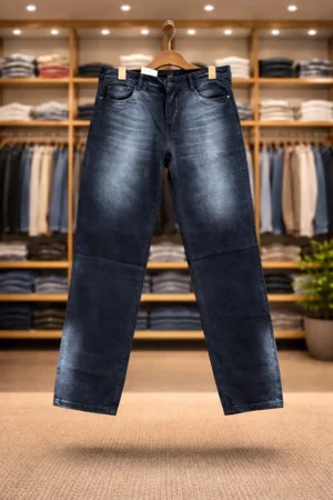 Men’s Premium Black Washed Jeans – Regular Fit Stylish Denim
