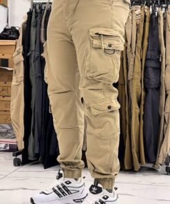 Men's Premium Desert Khaki Tactical Cargo Joggers